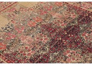 Tappeto Antik Floreale Rosso Scuro Avorio 138x206 Cm