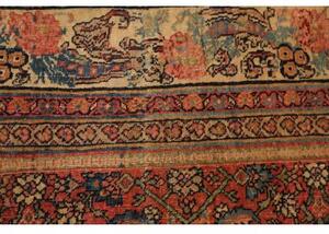 Tappeto Antik Medaglione Floreale Rosso Blu Scuro 160x220 Cm