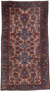 Tappeto Antik Medaglione Floreale Rosa Blu 106x197 Cm