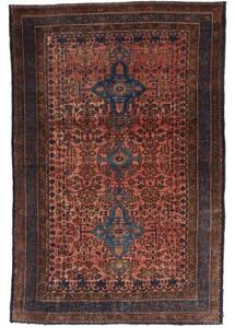 Tappeto Antik Stilizzato Rosso Ruggine Blu Notte 140x212 Cm