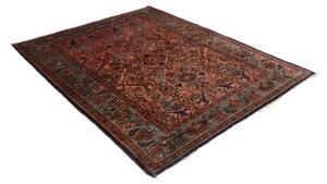 Tappeto Antik Stilizzato Rosso Ruggine Blu Petrolio 168x206 Cm