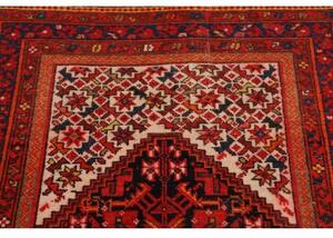 Tappeto Antik Stilizzato Rosso Scuro Blu Profondo Corsia 100x410 Cm