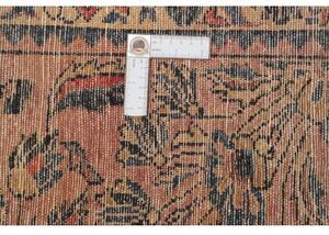 Tappeto Antik Medaglione Floreale Rosso Antico Blu Scuro 165x195 Cm