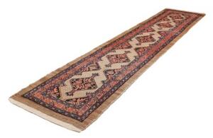 Tappeto Antik Geometrico Beige Rosso Mattone Corsia 88x380 Cm