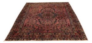 Tappeto Antik Medaglione Floreale Rosso Antico Blu Scuro 165x195 Cm