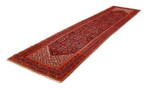 Tappeto Antik Stilizzato Rosso Scuro Blu Profondo Corsia 100x410 Cm
