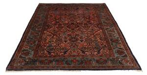 Tappeto Antik Stilizzato Rosso Ruggine Blu Petrolio 168x206 Cm