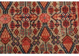 Tappeto Antik Stilizzato Rosso Ruggine Blu Scuro Corsia 86x376 Cm