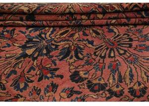 Tappeto Antik Medaglione Floreale Rosso Antico Blu Scuro 165x195 Cm