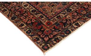 Tappeto Antik Medaglione Floreale Rosso Antico Blu Scuro 165x195 Cm