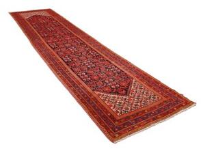 Tappeto Antik Stilizzato Rosso Scuro Blu Profondo Corsia 100x410 Cm