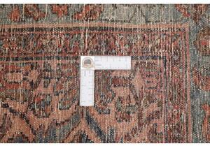Tappeto Antik Stilizzato Rosso Ruggine Blu Petrolio 168x206 Cm