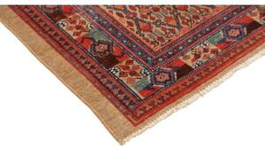 Tappeto Antik Stilizzato Rosso Ruggine Blu Scuro Corsia 86x376 Cm