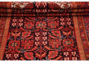 Tappeto Antik Stilizzato Rosso Scuro Blu Profondo Corsia 100x410 Cm