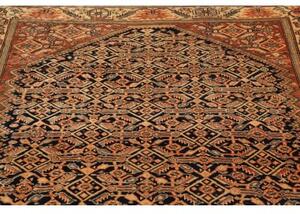 Tappeto Antik Stilizzato Blu Scuro Rosso Ruggine 165x180 Cm