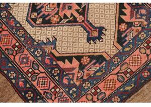 Tappeto Antik Geometrico Beige Rosso Mattone Corsia 88x380 Cm