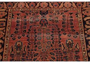 Tappeto Antik Stilizzato Rosso Ruggine Blu Scuro Corsia 75x195 Cm