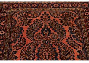 Tappeto Antik Stilizzato Rosso Corallo Blu Scuro 80x193 Cm