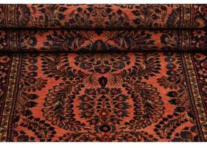Tappeto Antik Stilizzato Rosso Corallo Blu Scuro 80x193 Cm