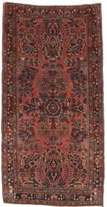 Tappeto Antik Stilizzato Rosso Ruggine Blu Notte 70x135 Cm