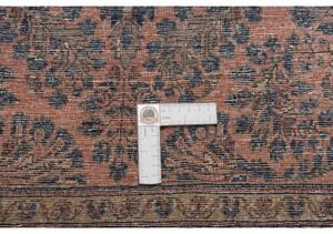 Tappeto Antik Stilizzato Rosso Corallo Blu Scuro 80x193 Cm