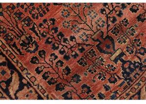 Tappeto Antik Stilizzato Rosso Ruggine Blu Scuro Corsia 75x195 Cm