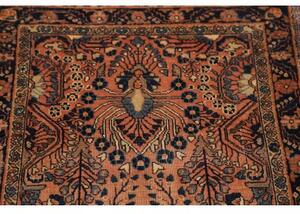 Tappeto Antik Stilizzato Terracotta Blu Scuro Corsia 70x200 Cm