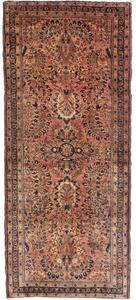 Tappeto Antik Floreale Rosso Mattone Blu Scuro 78x183 Cm