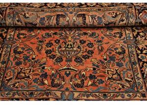 Tappeto Antik Floreale Terracotta Blu Scuro 100x150 Cm
