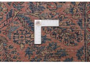 Tappeto Antik Medaglione Floreale Rosso Ruggine Blu Scuro 92x200 Cm