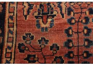 Tappeto Antik Stilizzato Rosso Ruggine Blu Scuro Corsia 75x195 Cm