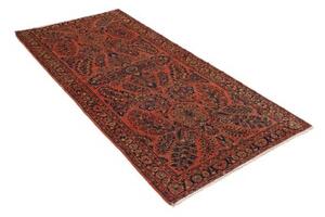 Tappeto Antik Medaglione Floreale Rosso Ruggine Blu Scuro 92x200 Cm