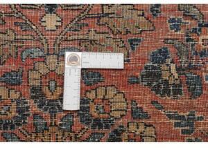 Tappeto Antik Stilizzato Rosso Ruggine Blu Scuro Corsia 80x300 Cm