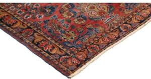 Tappeto Antik Stilizzato Rosso Ruggine Blu Scuro Corsia 80x300 Cm