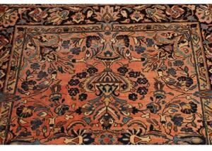 Tappeto Antik Floreale Terracotta Blu Scuro 100x150 Cm