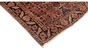 Tappeto Antik Stilizzato Rosso Ruggine Blu Scuro Corsia 75x195 Cm
