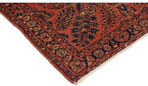 Tappeto Antik Medaglione Floreale Rosso Ruggine Blu Scuro 92x200 Cm