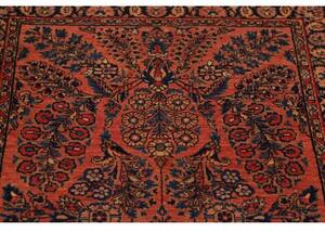 Tappeto Antik Medaglione Floreale Rosso Ruggine Blu Scuro 92x200 Cm
