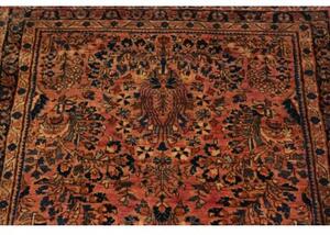 Tappeto Antik Floreale Rosso Mattone Blu Scuro 78x183 Cm