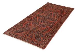 Tappeto Antik Medaglione Floreale Rosso Ruggine Blu Scuro 92x200 Cm