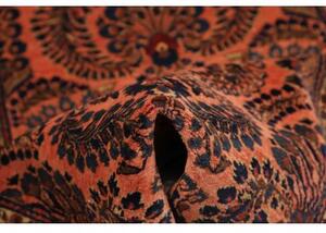 Tappeto Antik Stilizzato Rosso Corallo Blu Scuro 80x193 Cm