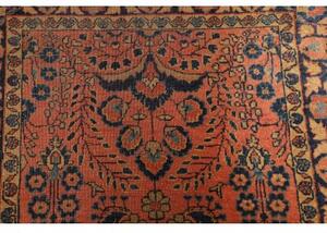 Tappeto Antik Stilizzato Terracotta Blu Scuro Corsia 74x190 Cm