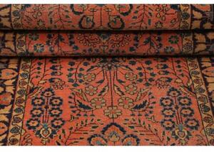 Tappeto Antik Stilizzato Terracotta Blu Scuro Corsia 74x190 Cm