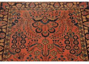 Tappeto Antik Stilizzato Terracotta Blu Scuro Corsia 74x190 Cm
