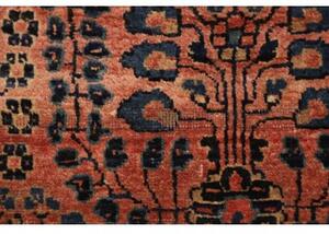 Tappeto Antik Stilizzato Rosso Ruggine Blu Scuro Corsia 75x195 Cm