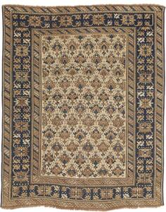 Tappeto Antik Stilizzato Beige Blu 110x135 Cm