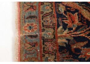 Tappeto Antik Figurativo Rosso Mattone Blu Notte 122x220 Cm