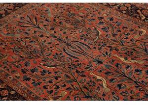 Tappeto Antik Figurativo Rosso Mattone Blu Notte 122x220 Cm