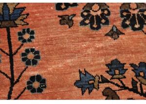 Tappeto Antik Floreale Rosso Corallo Blu Notte 125x210 Cm