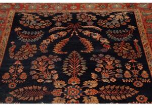 Tappeto Antik Floreale Blu Scuro Rosso 130x195 Cm